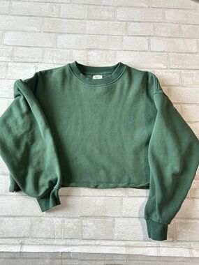Cotton On Cropped Crewneck Sweatshirt - Green